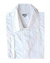 White Cotton Polyester Kittel Robe - Lace Finish