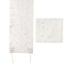 Yair Emanuel Organza Tallit Set, Flower Design - White