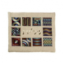 Yair Emanuel Tallit and Tefillin Bag, Embroidered Squares and Shapes  Colorful