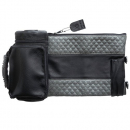 Set, Insulated Tefillin Holder and Weatherproof Tallit Bag - Black and Gray