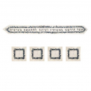 Emanuel Embroidered Atara with 4 corners - Jerusalem Bracha Slate Blue