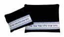 Ronit Gur Navy Velvet Tallit and Tefillin Bags Set, Embroidered Prayer