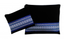 Ronit Gur Navy Velvet Tallit and Tefillin Bags Set, Yemenite Style Embroidery