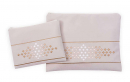 Ronit Gur Impala Tallit and Tefillin Bag Off-White - Embroidered Gold Diamonds