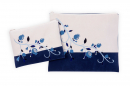 Ronit Gur Impala Tallit Bags Set, Off-White and Blue - Blue Pomegranates