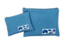 Ronit Gur Tallit and Tefillin Bags Set, Linen Like Blue Vitrage Design