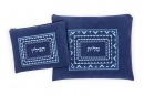 Ronit Gur Impala Tallit Bag Set, Embroidered Geometric Design - Shades of Blue