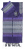 Gabrieli Handwoven Purple Silk Tallit Set - Silver Stripes