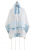 Ronit Gur Pastel Blue Floral Design Tallit Prayer Shawl Set with Bag and Kippah