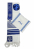 Ateret Acrylic Tallit Set, Dark Blue and Silver Stripes, Star of David Motif