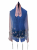 Ronit Gur Blue with Flowers Silk-Wool Tallit Prayer Shawl Set With Bag and Kippah