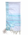 Noam Acrylic Tallit Prayer Shawl - Turquoise and Silver Stripes