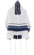 White+Tallit+with+Blue+Crinkled+Stripe+Set+by+Ronit+Gur