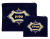 Velvet Tallit and Tefillin bag Set with Diamond Design - Navy Blue