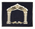 Dark Blue Velvet Tallit & Tefillin Bags - Silver Pillars