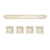 Emanuel Embroidered Atara with 4 corners - Jerusalem Bracha Gold