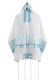 Ronit+Gur+Pastel+Blue+Floral+Design+Tallit+Prayer+Shawl+Set+with+Bag+and+Kippah