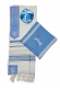 Ateret+Acrylic+Tallit+Set%2C+Menorah+Motif+and+Bible+Words+%96+Powder+Blue+and+Silver+Stripes