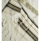 Talitnia+Acrylic+Imitation+Wool+Tallit+Prayer+Shawl+-+Black+%26+Gold+Stripes