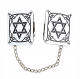 Tallit+Prayer+Shawl+Clips%2C+Nickel+Plated+-+Decorative+Star+of+David