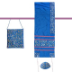 Yair+Emanuel+Embroidered+Royal+Blue+Polysilk+TalliSack+Tallit+Set+-+Flowers