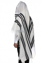 Modim Classic Wool Tallit Prayer Shawl - Black Stripes