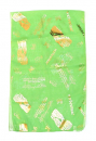 Womans Head Scarf, Gold Jerusalem Images with Dove, Lion & Psalm Verse  Green